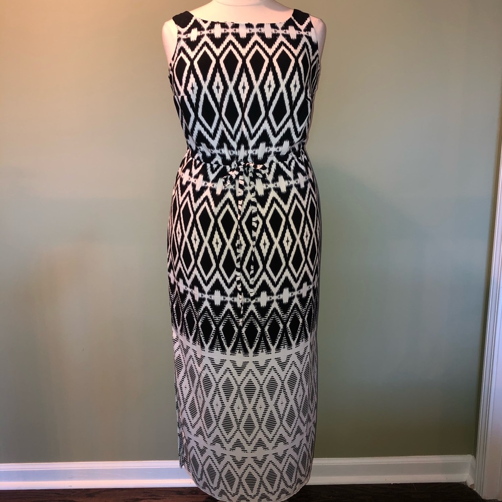 Eloquii Geometric Print Maxi Dress Size 14W